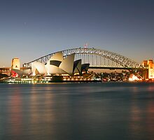 Sydney Icons - Opera House and Harbour Bridge by Philip Wong