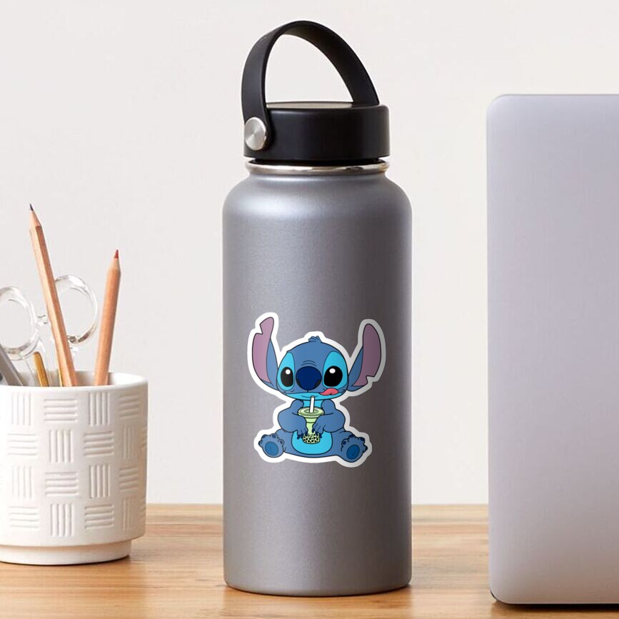 Stitch With Honeydew Boba Drink Classic Sticker By Urreyitstier