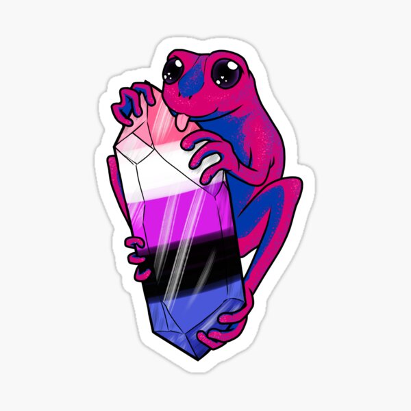 Crystal Frogs Gender Fluid Bisexual Sticker For Sale By