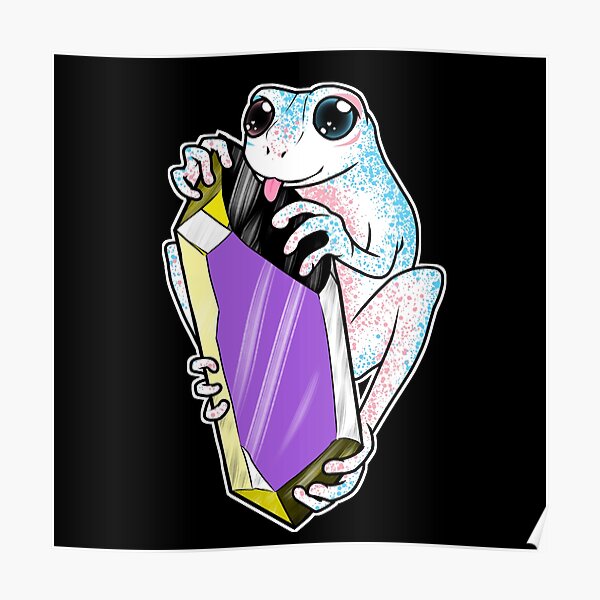 Crystal Frogs Non Binary Trans Poster By StarrLightArts Redbubble