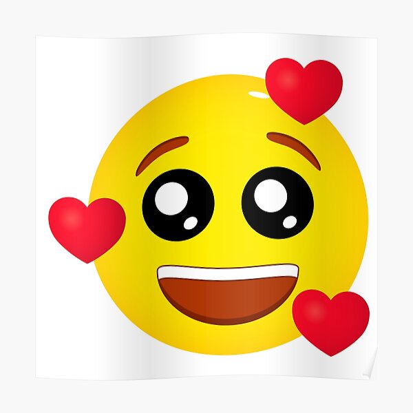 Cute Emoji Poster For Sale By Kumar Art2424 Redbubble