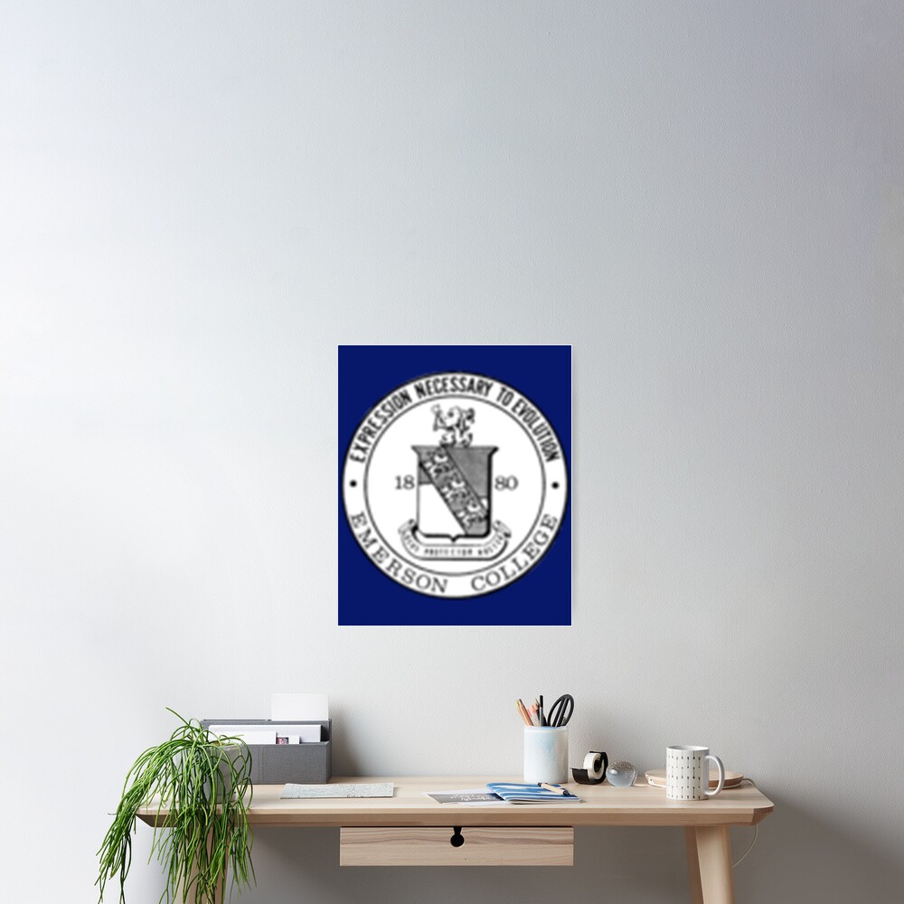 Emerson College Logo Poster For Sale By Boyer Store Redbubble