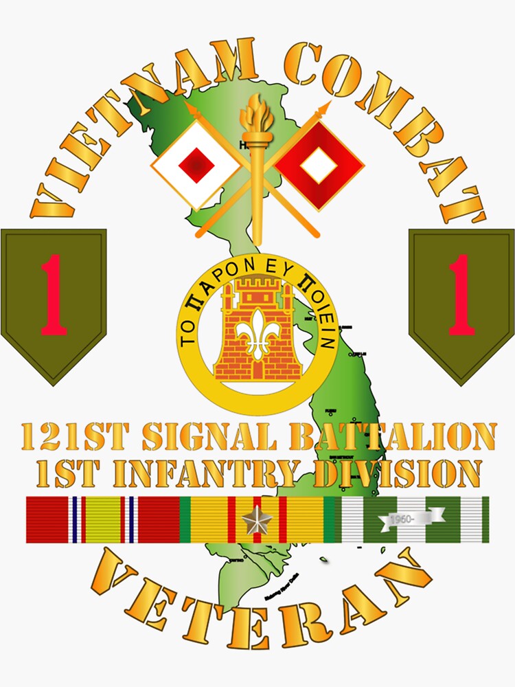 Army Vietnam Combat Vet 121st Signal Bn 1st Inf Div SSI