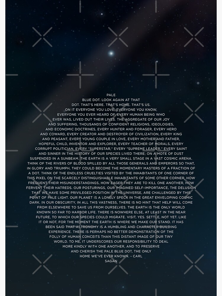 Pale Blue Dot Speech Sphere Carl Sagan Poster For Sale By