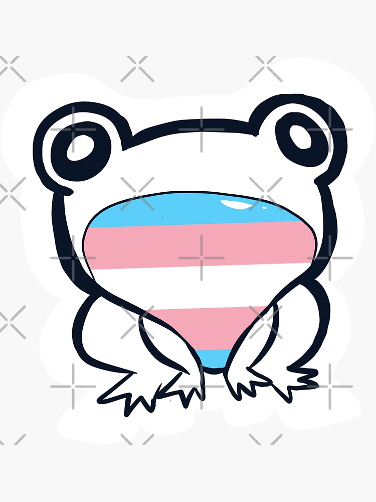 Trans Pride Frog Sticker By Rmh Mrh Art Redbubble