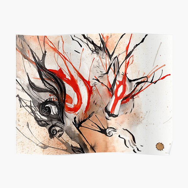 Amaterasu Okami Poster For Sale By Rubisfirenos Redbubble