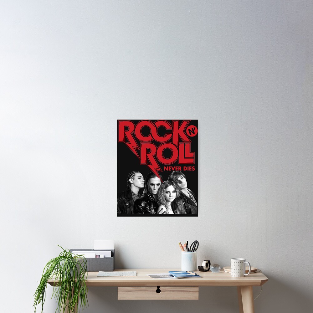 Maneskin rock n roll quote måneskin original Poster for Sale by