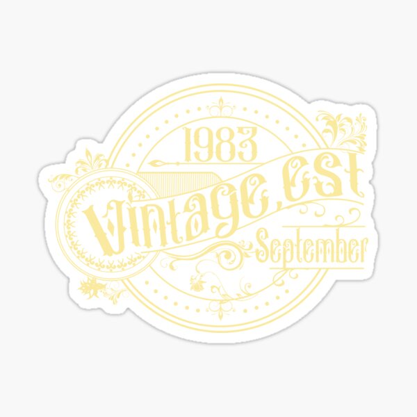 Vintage 1983 Birthday Made In 1983 Born In 1983 September Retro