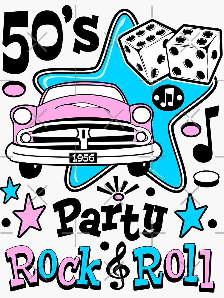 Rockabilly Music 50s Sock Hop Party Rock N Roll Classic Car 1950s