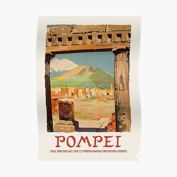 Pompei Vintage Italian Travel Poster Poster For Sale By