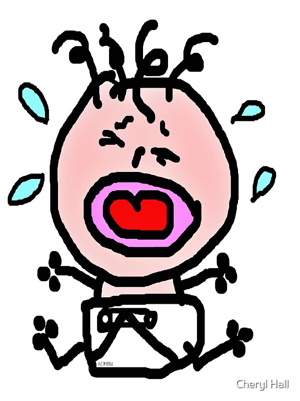 "CRY BABY" Stickers by Cheryl Hall | Redbubble