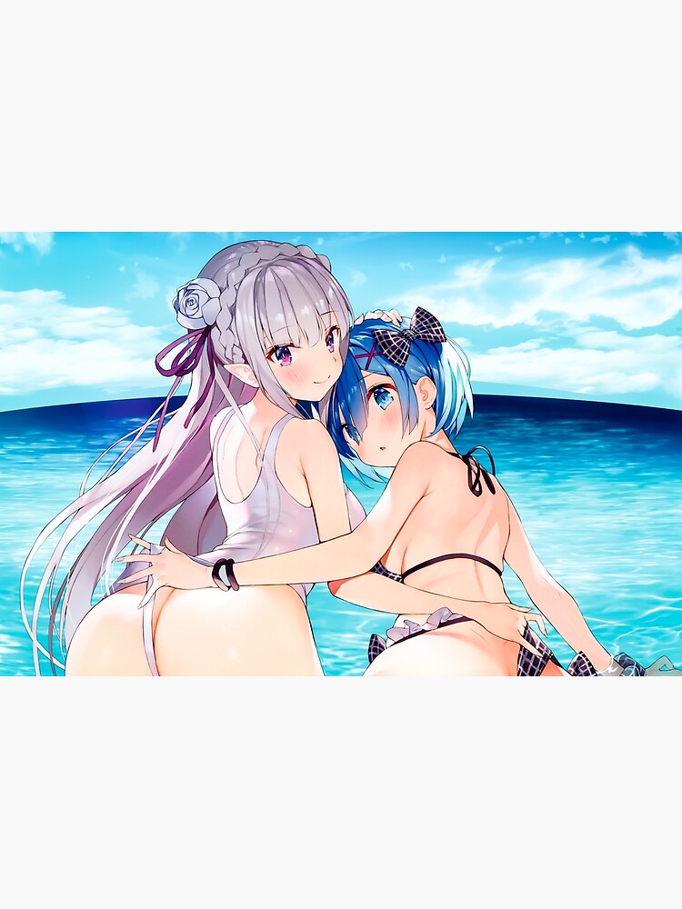 Sexy Rem And Emilia Hot Panties Ass Re Zero Lewd Anime Hentai Ecchi