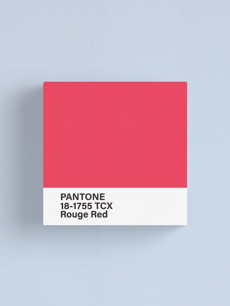 Pantone Tcx Rouge Red Canvas Print For Sale By Princessmi