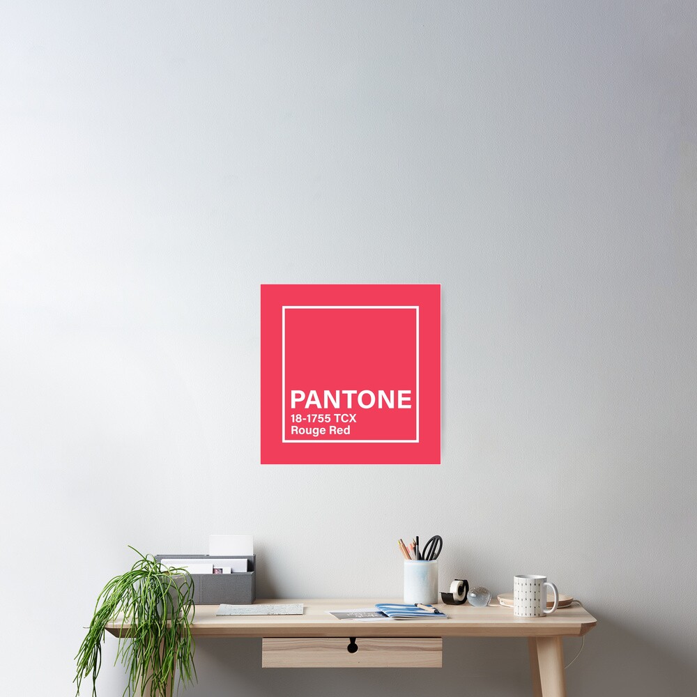 Pantone Tcx Rouge Red Poster For Sale By Princessmi