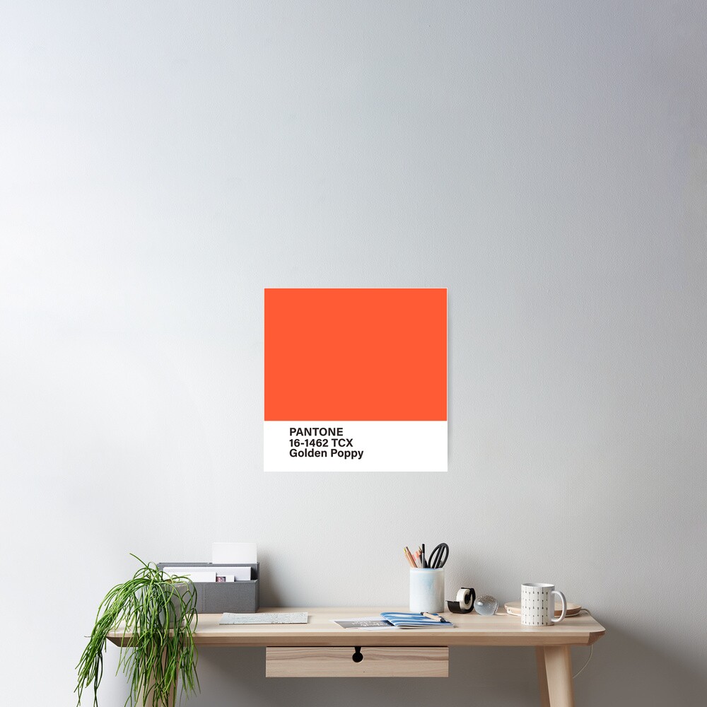 Pantone 16 1462 TCX Golden Poppy Poster For Sale By Princessmi