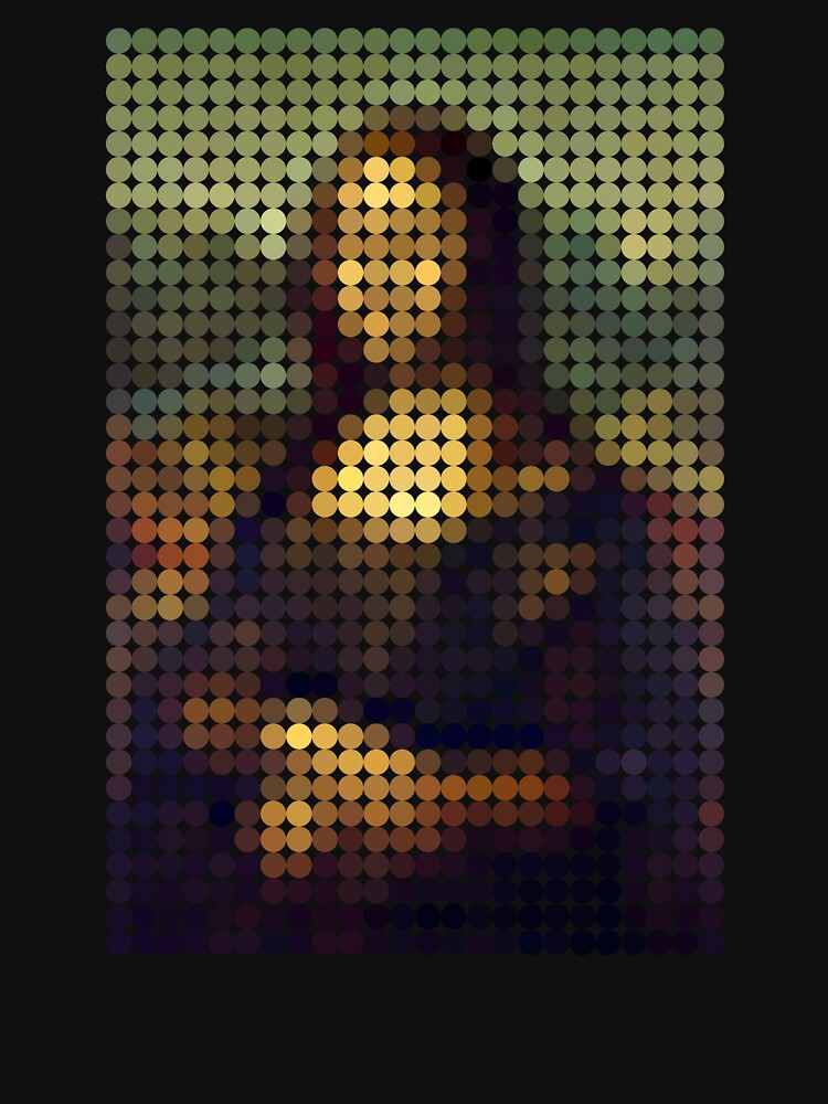 Mona Lisa Pixel Dots On Black T Shirt For Sale By Studio