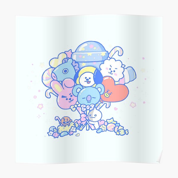 BT21 Baby Cute Pastels Poster For Sale By JeonDaisy Redbubble