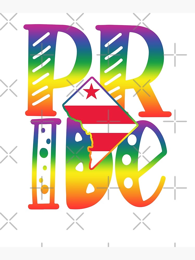 Washington Dc Gay Pride In Art Block Letters Poster For Sale By