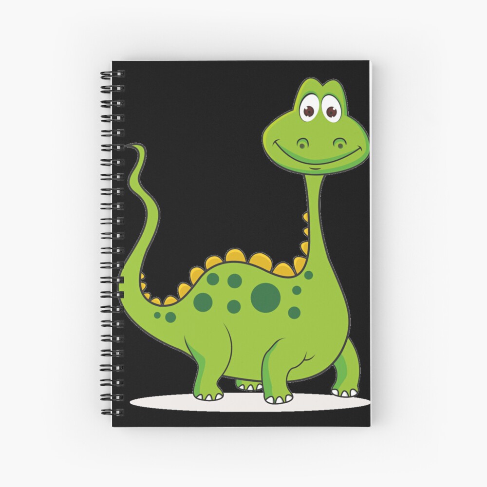 Cuaderno De Espiral Vector De Dibujos Animados De Dinosaurios De