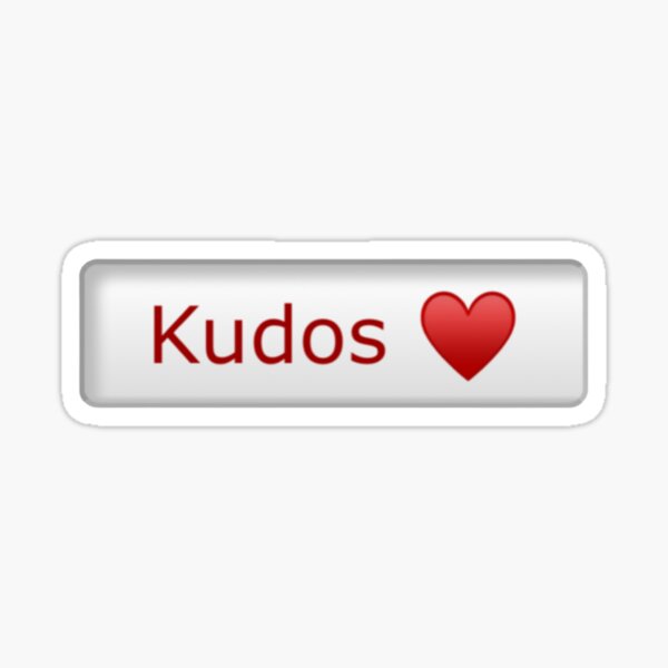 Ao3 Kudos Sticker For Sale By HappyClamB Redbubble