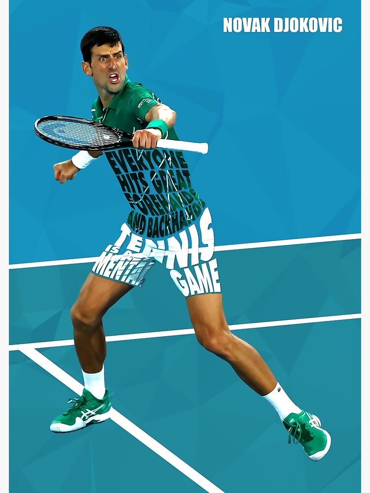 Novak Djokovic Textart De Poster For Sale By Janewisev Redbubble