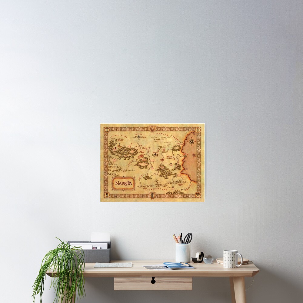 Map Of Narnia Poster For Sale By Handlekalley Redbubble