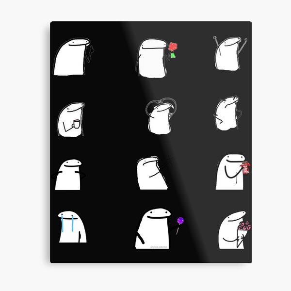 Flork Sticker Set Sticker Flork Flork Metal Print By Emilyg Pa Redbubble