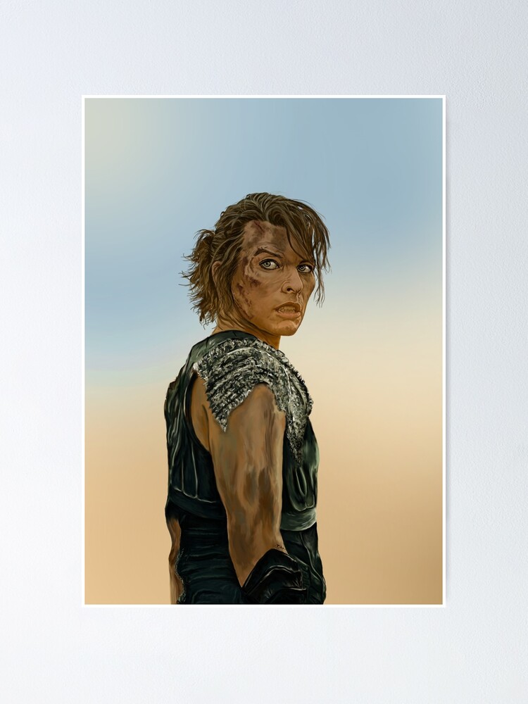 Milla Jovovich Poster For Sale By Rikiiart Redbubble