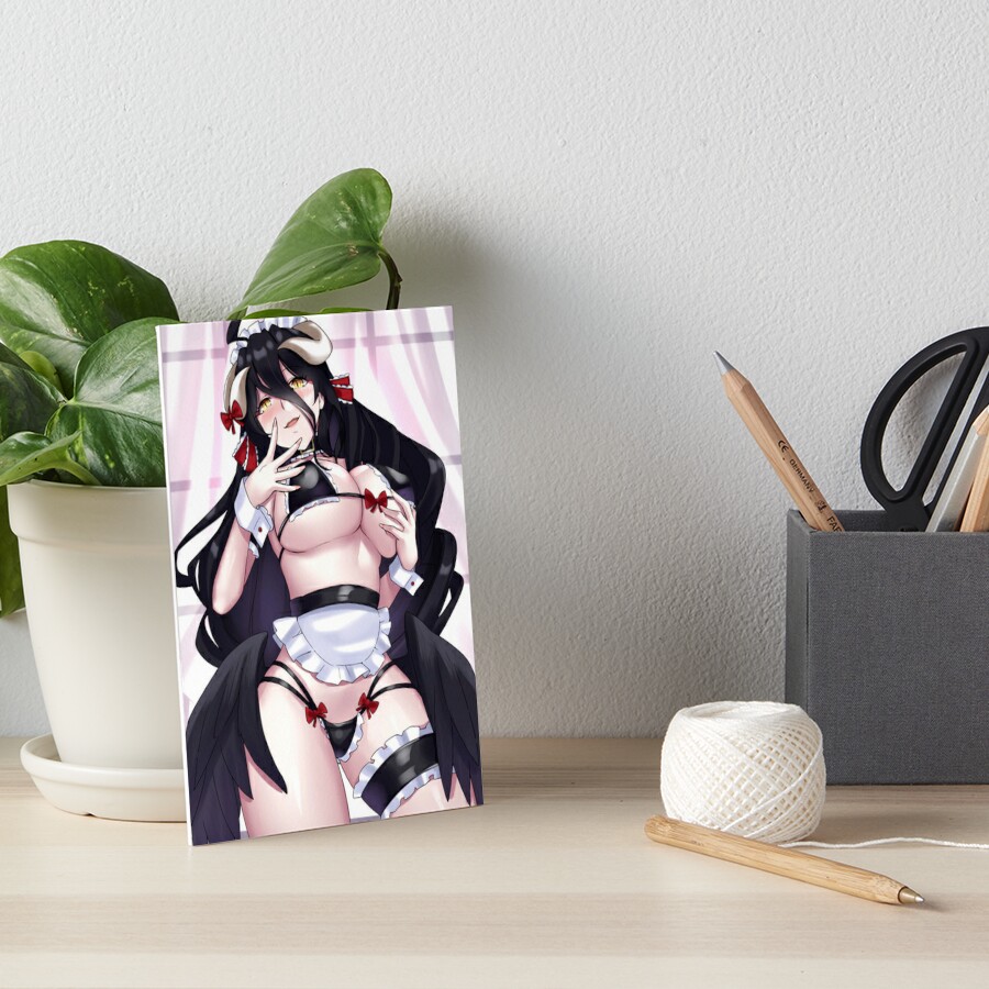 Albedo Lewd Maid Art Board Print By YourBestWaifu Redbubble