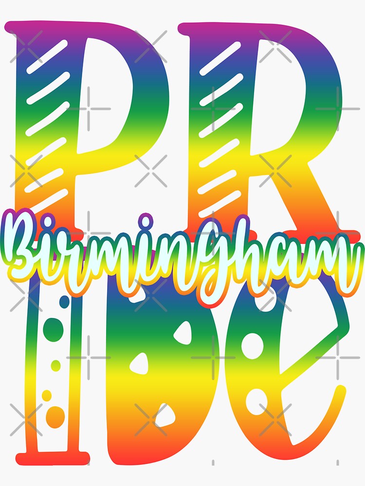 Birmingham Gay Pride In Art Block Letters Sticker For Sale By