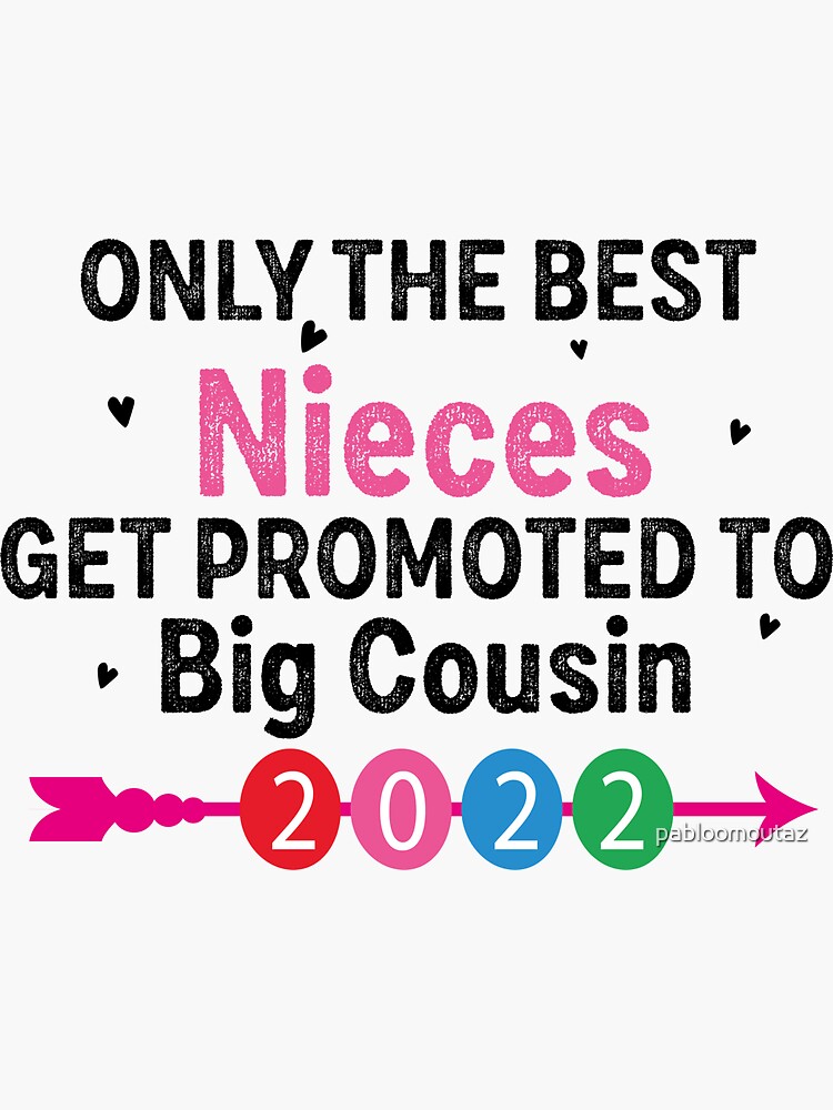 Only The Best Nieces Get Promoted To Big Cousin Sticker By