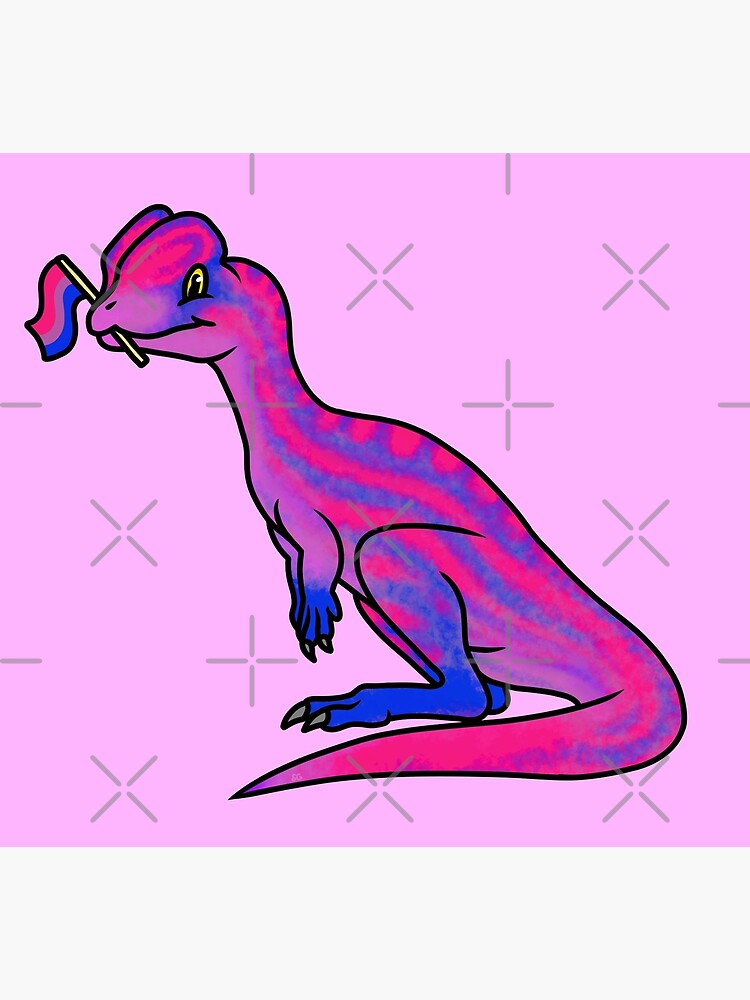 P Ster Bilophosaurus Prideosaur Dinosaurio De Bandera Bisexual Del