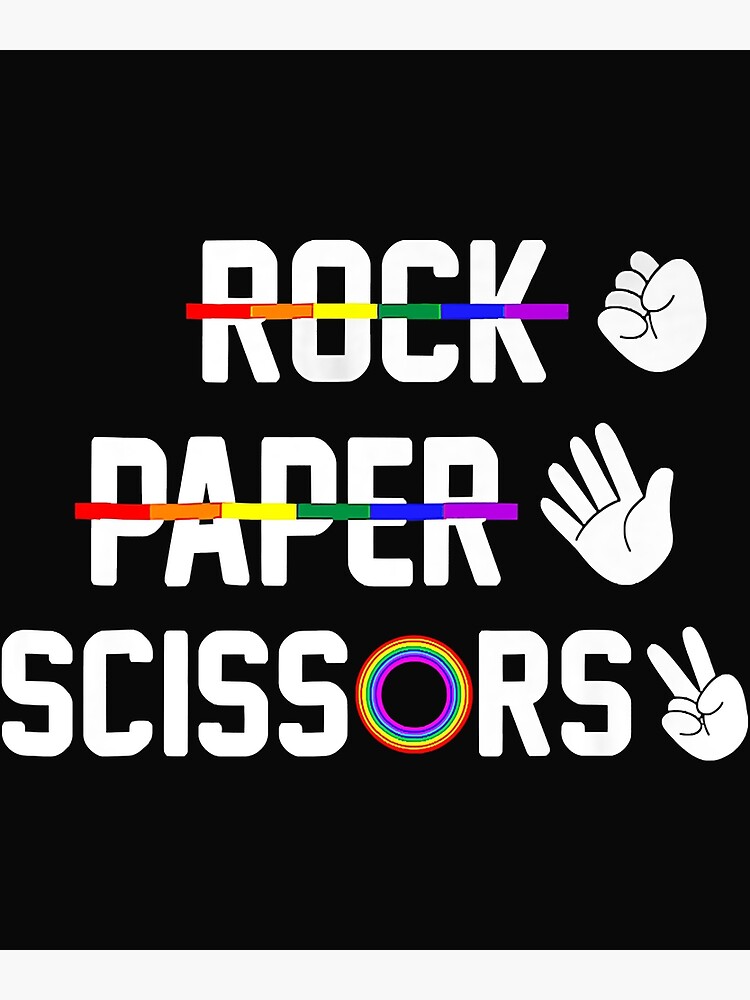 Rock Paper Scissors Gay Lesbian Lgbt Pride Premium Poster By