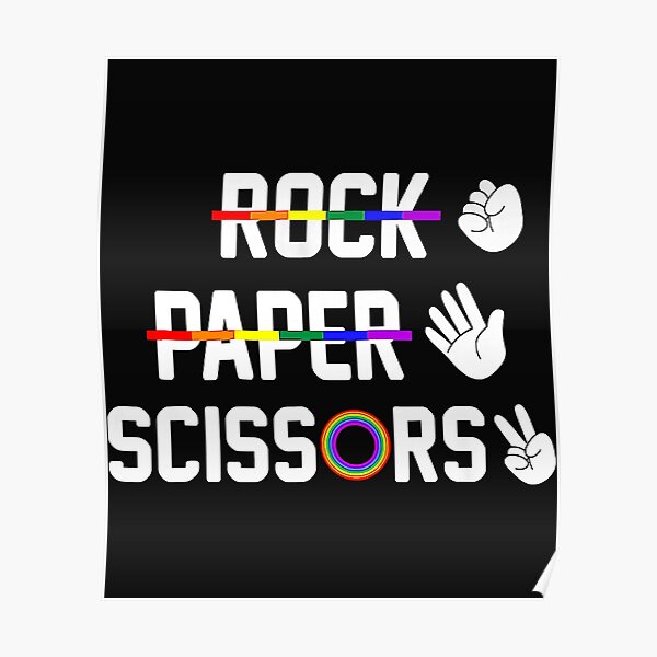 Rock Paper Scissors Gay Lesbian Lgbt Pride Premium Poster By