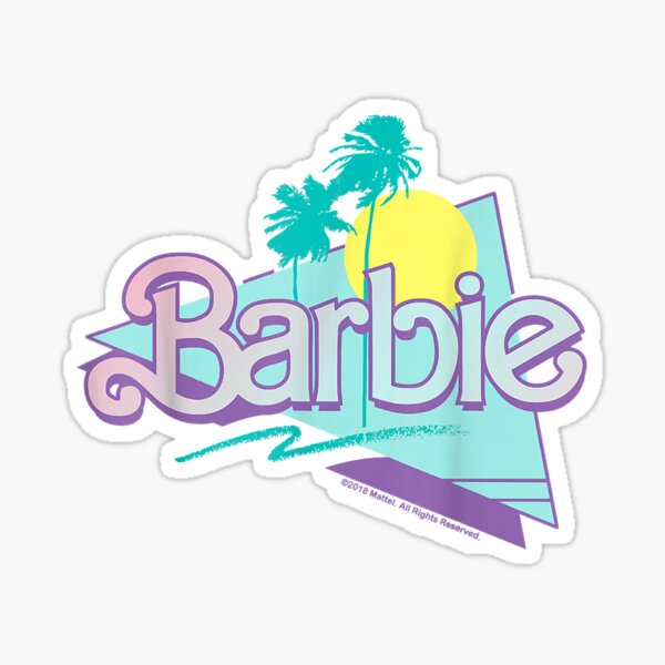 Barbie 90 S Barbie Logo Sticker By ShortJeanne Redbubble