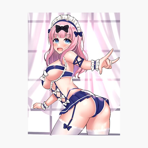 Chika Fujiwara Lewd Maid Photographic Print For Sale By Yourbestwaifu Redbubble