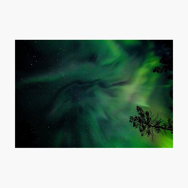 Lámina fotográfica Hermosas auroras boreales Aurora boreal de