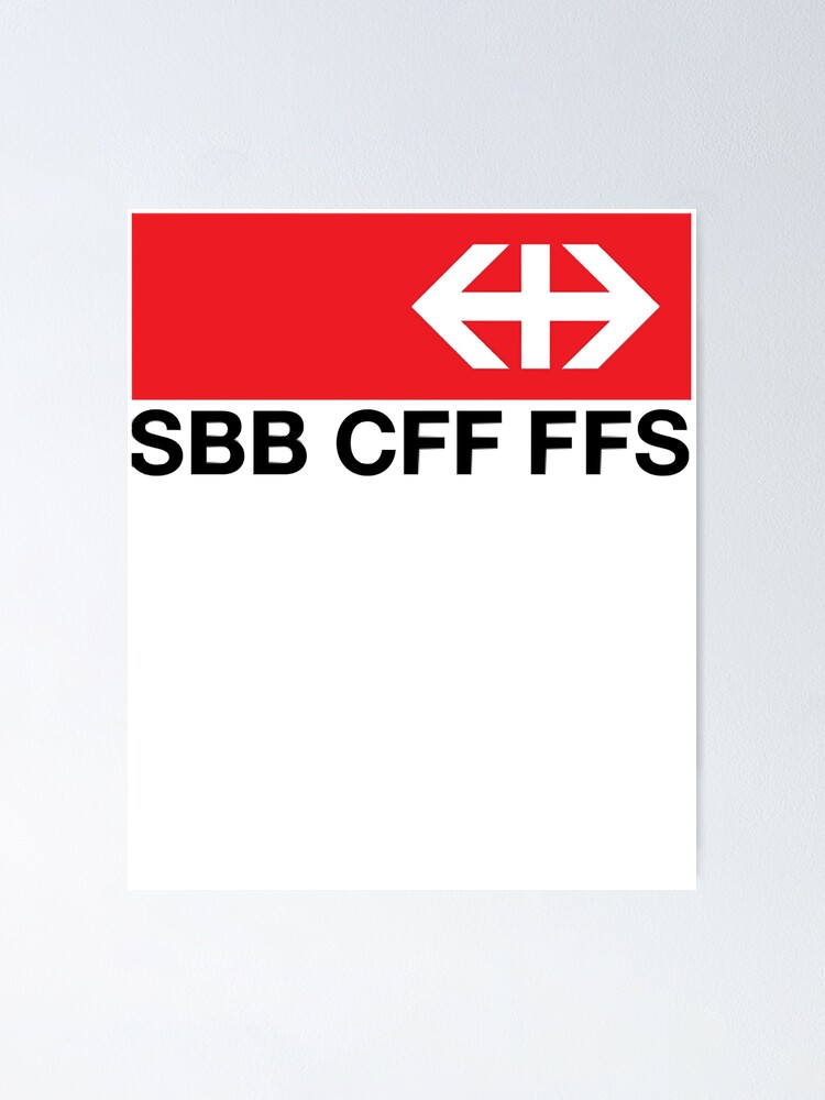 Swiss Federal Railways SBB CFF FFS Logo Poster For Sale By