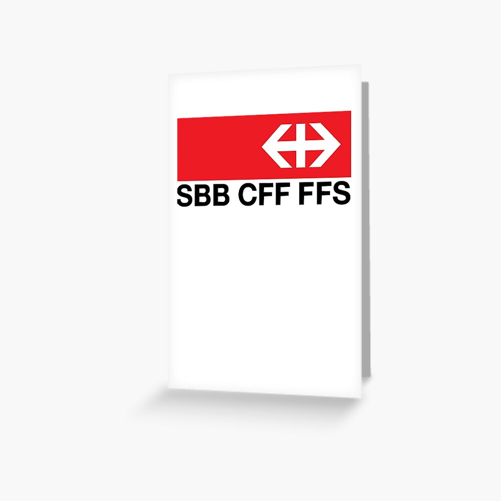 Swiss Federal Railways Sbb Cff Ffs Logo Greeting Card By