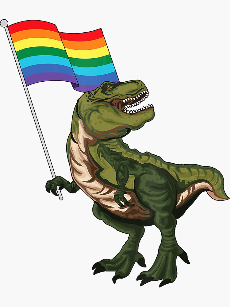 Pride Dinosaur Lgbt Gay Lesbian Transgender Trans Nonbinary Sticker