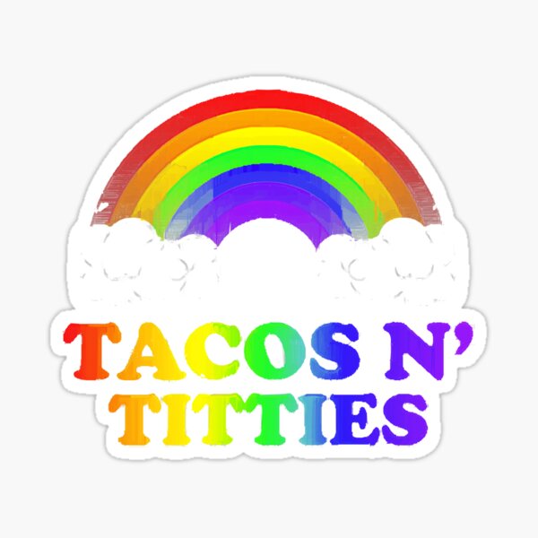 Tacos And Titties Pocket LGBT Gay Pride Lesbian LGBTQ Sticker For