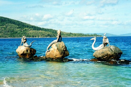 Three Mermaids Daydream Island Queensland by Catherine C Turner
