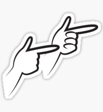 Finger Guns Stickers Redbubble