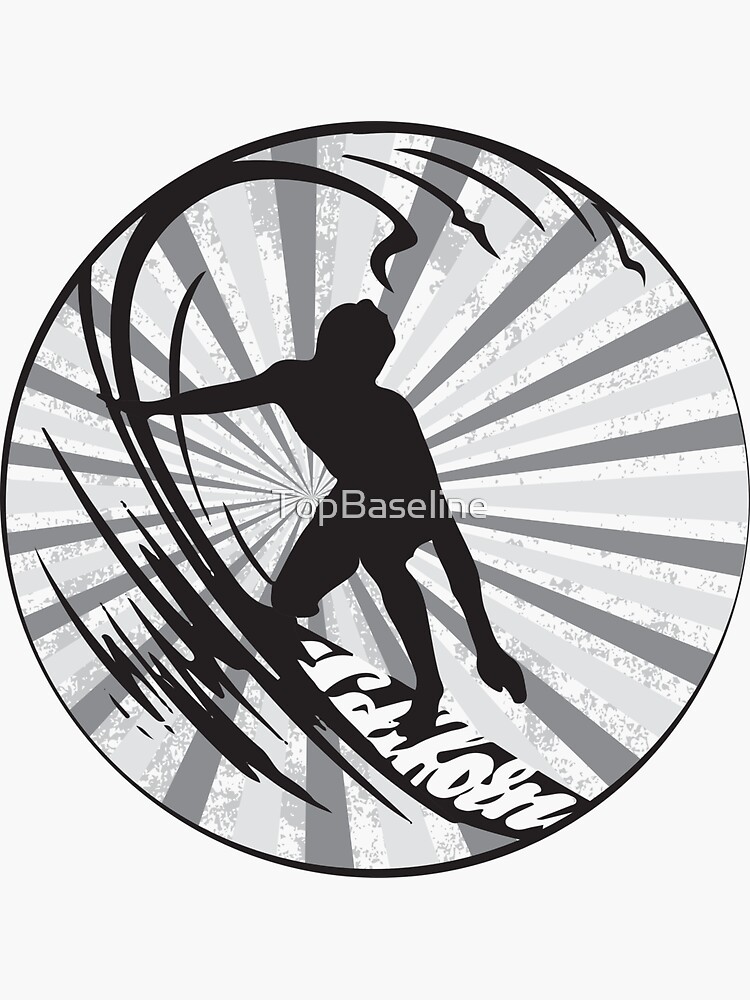 Surfing Sticker For Sale By Topbaseline Redbubble