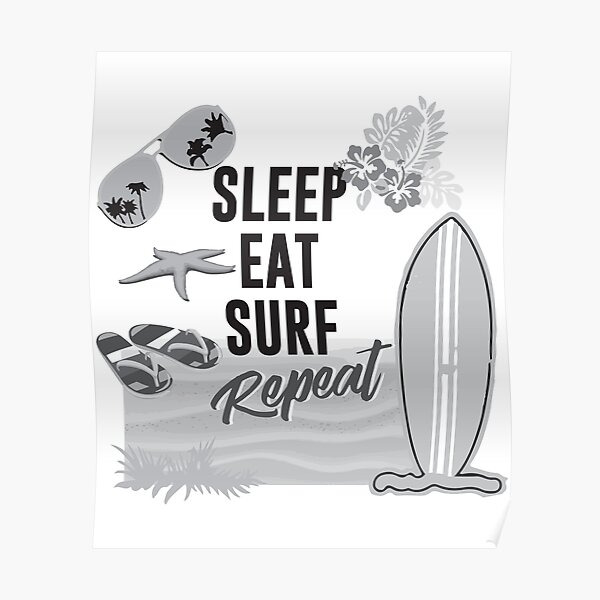 Surfing Poster For Sale By Topbaseline Redbubble