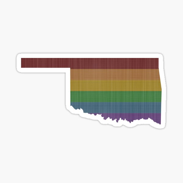 Oklahoma Rainbow Gay Pride Sticker For Sale By Surgedesigns Redbubble