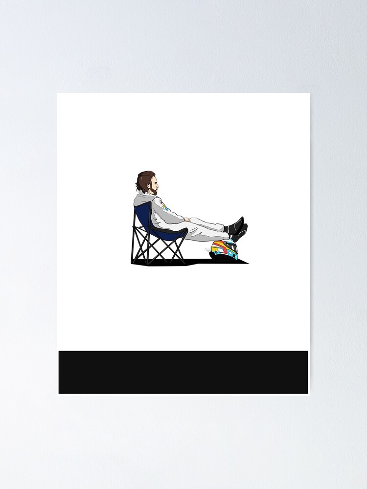 Formula Fernando Alonso Deckchair Cutout Poster For Sale By