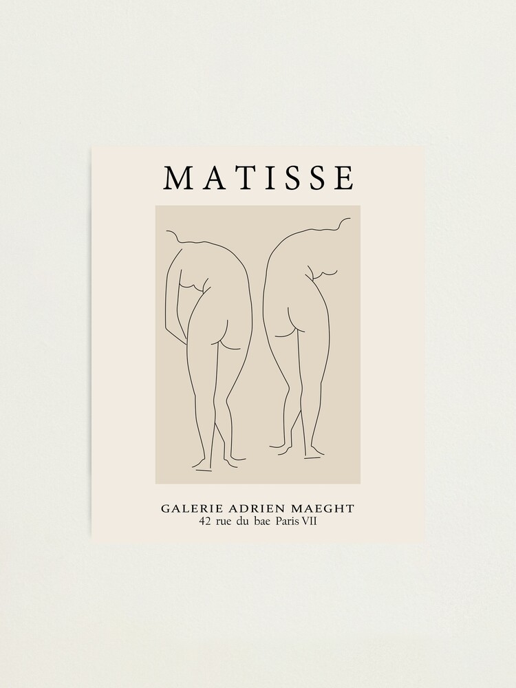 Two Naked Women Matisse Style Matisse Line Art Photographic Print