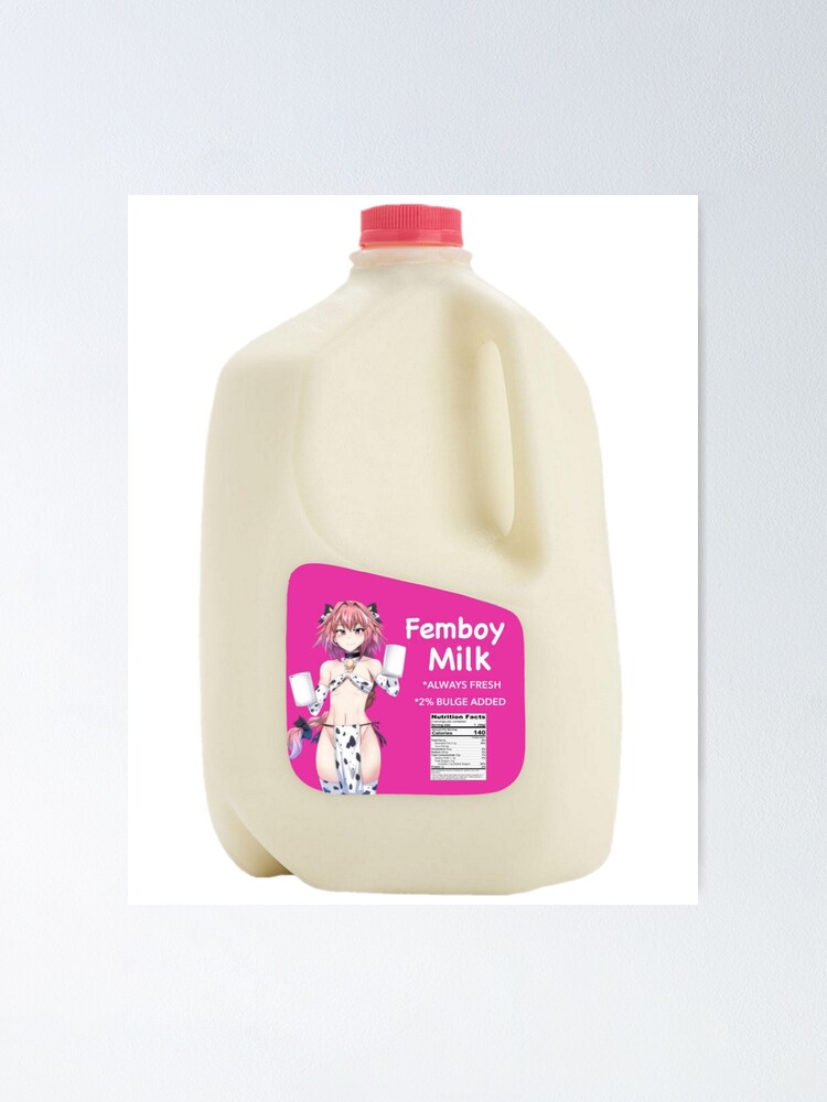 Femboy Milk Poster For Sale By Mino Shop Redbubble