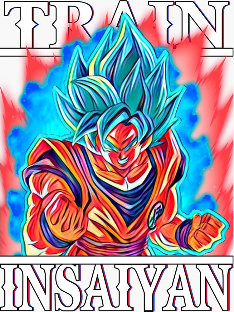 Train Insaiyan Goku Super Saiyan Blue Kaioken Essential Sticker For